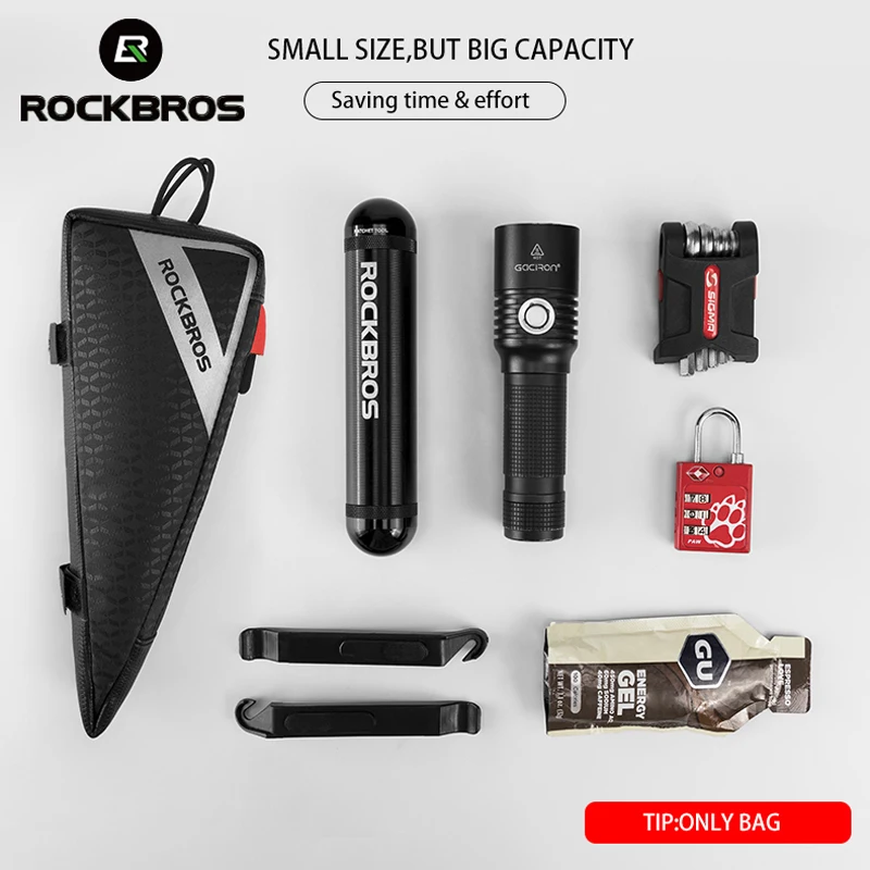 Ультралегкая велосипедная сумка ROCKBROS миниатюрная переносная треугольная из