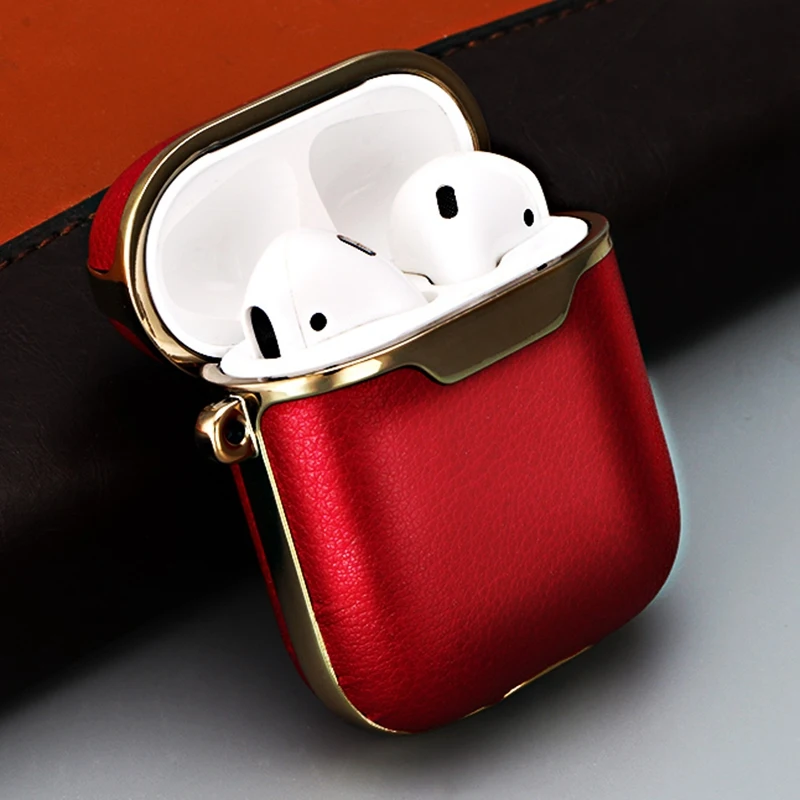 Leather Case for 2 for Apple Case Cover Bluetooth Earphone Skin Protective Cases for Headphones