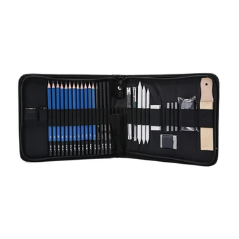 

HOT-H&B 33 Piece Sketching Pencil Set Craft Supplies Drawing Pencils Charcoal Pencils for Art Art Set with Drawing Tools for Beg