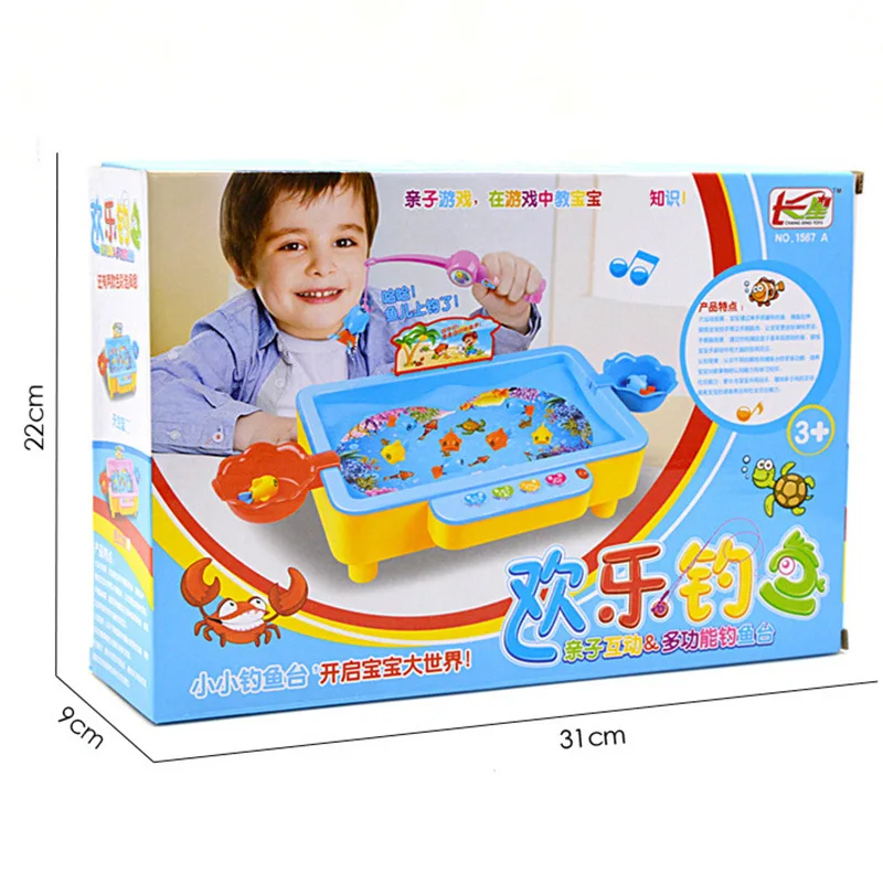 Electric Fishing Table Kids Fish Game Toys Musical Pool Hot Sale Childhood Fancy Pretend toys For Outdoor Fun