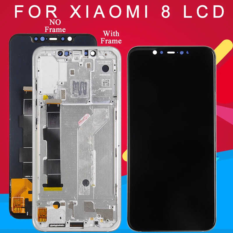 

Dinamico Promotion LCD Screen For Xiaomi Mi 8 LCD MI8 Display Touch Screen Digitizer Assembly Replacement Parts With Frame