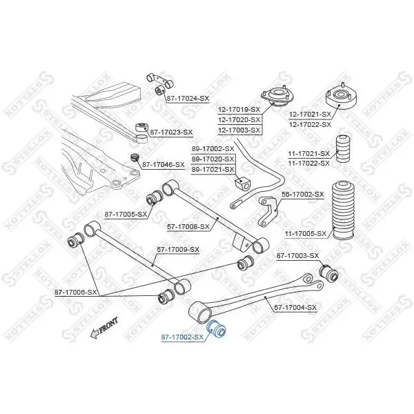 Сайлентблок зад. продол. рычага пер. Subaru Impreza/Legasy/Fores