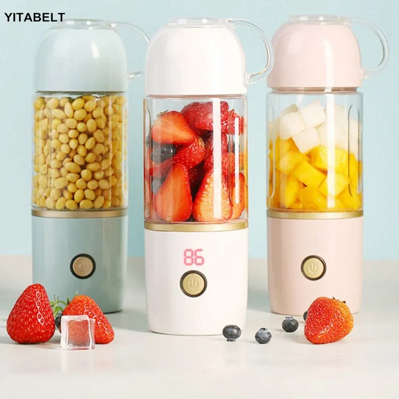 USB Electric Juicer Cup Fruit Mixer Disinfection by Ultraviolet Light Portable Mini 460Ml | Бытовая техника