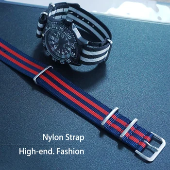 

Brand 20mm 22mm Watchband High Quality NATO Nylon Watch Band Silver Buckle Watch Strap Many Color Available