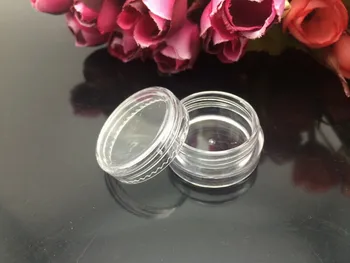 

20Pcs Hot sale Translucent Clear White Mini Plastic Cosmetic Empty Jar Pots Eyeshadow Makeup Case Face Cream Lip Balm Container