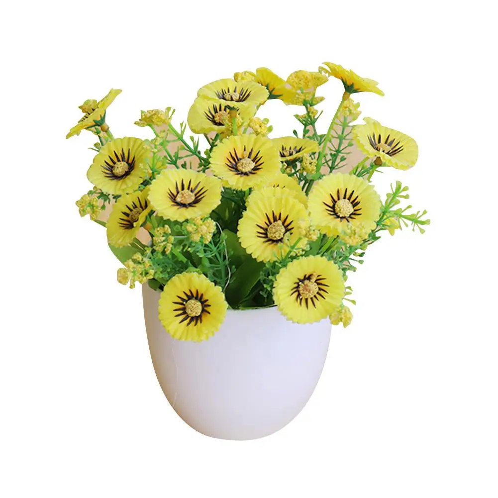 Искусственные растения 1 шт. зеленые бонсай маленькие горшки для дерева