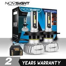 Автомобильные фары головного света NOVSIGHT, цоколь H4, дальний/ближний свет, светодиодные лампы H7, H1, H3, H8, H9, H11, H13 9005, 9006, 9007, м
