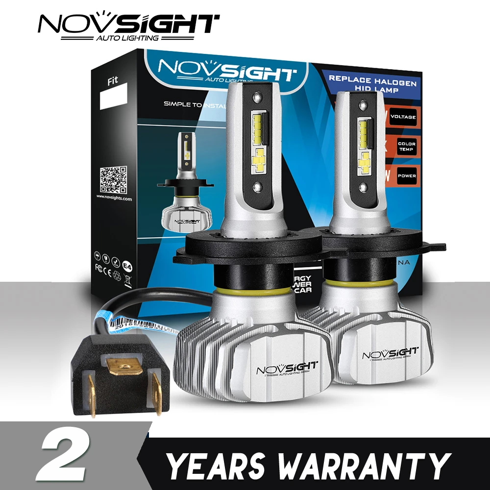 Novsight車ヘッドライトh4 Hi Loビームled H7 H1 H3 H8 H9 H11 H13 9005 9006 9007 50ワットlm 6500 18kオートヘッドランプフォグ電球 Car Headlight Bulbs Led Aliexpress