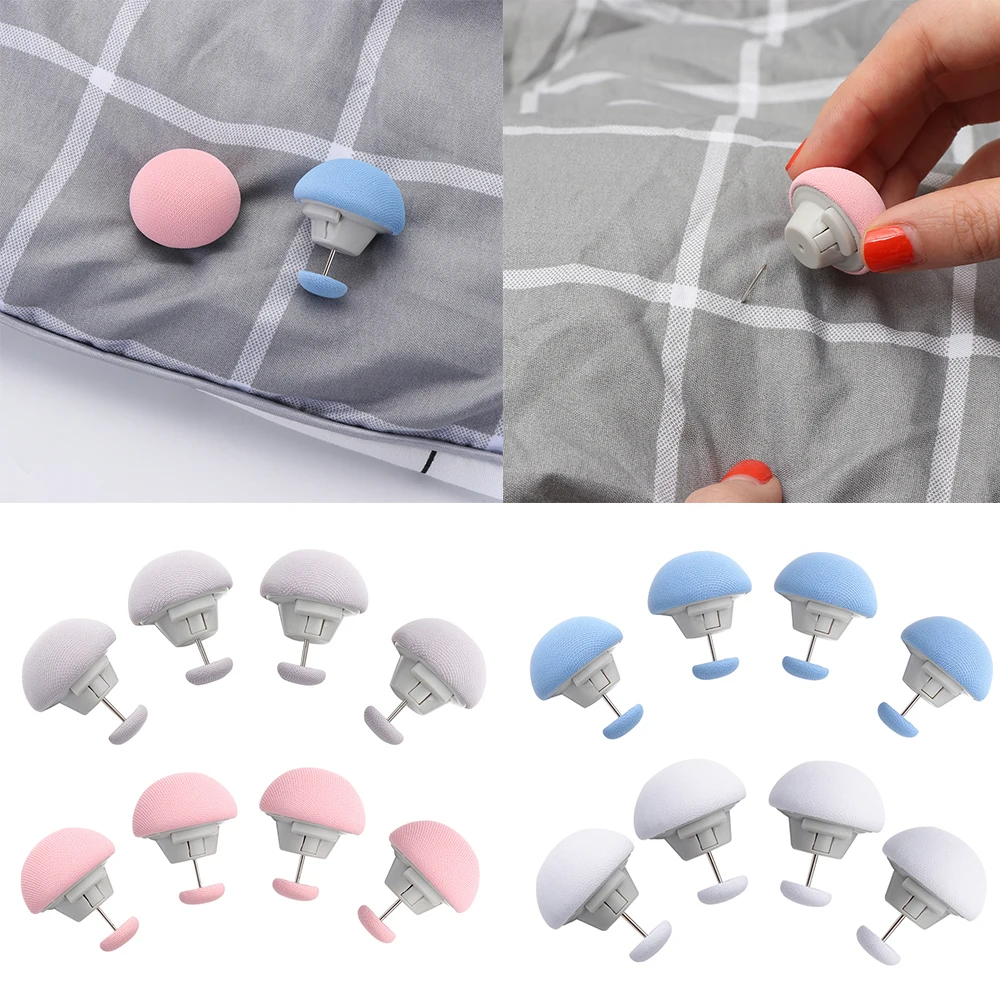 Mushroom Quilt Holder Macaron Non-slip Quilt Blanket Clip One Key to Unlock Blankets Cover Fastener Clip Holder Bed Sheet 4/6pcs bed sheet holder bed sheet clips sheet clips