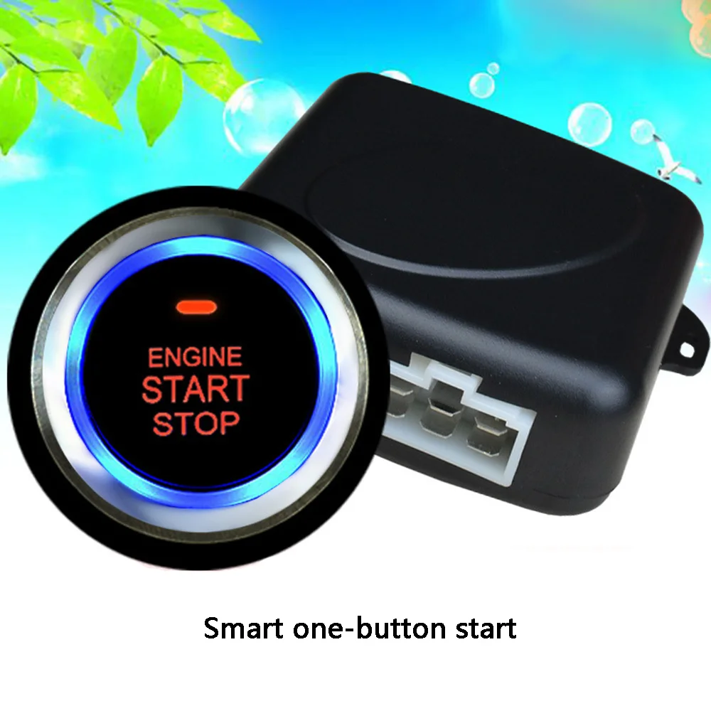 

Car Anti-theft System Engine Push Start Button Stop Lock Ignition Switch Keyless Entry Immobilizer Burglar Auto Alarm