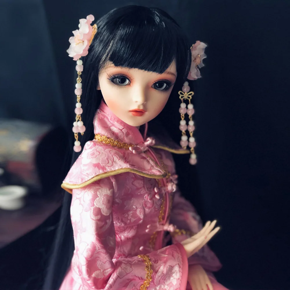 BJD 60 см Классическая красивая кукла с древний дворец платье Одежда BJD кукла с макияж ручной работы девушки игрушки подарок - Цвет: Pink