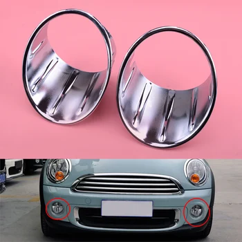 

beler 1Pair Front Chrome Fog Lamp Light Surround Trim Fit for Mini Cooper 3rd Gen F55 F56 F57