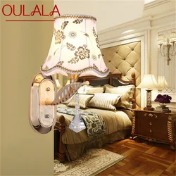 OULALA – applique murale LED contemporaine, luminaire de luxe d'intérieur en cristal pour chambre à coucher 