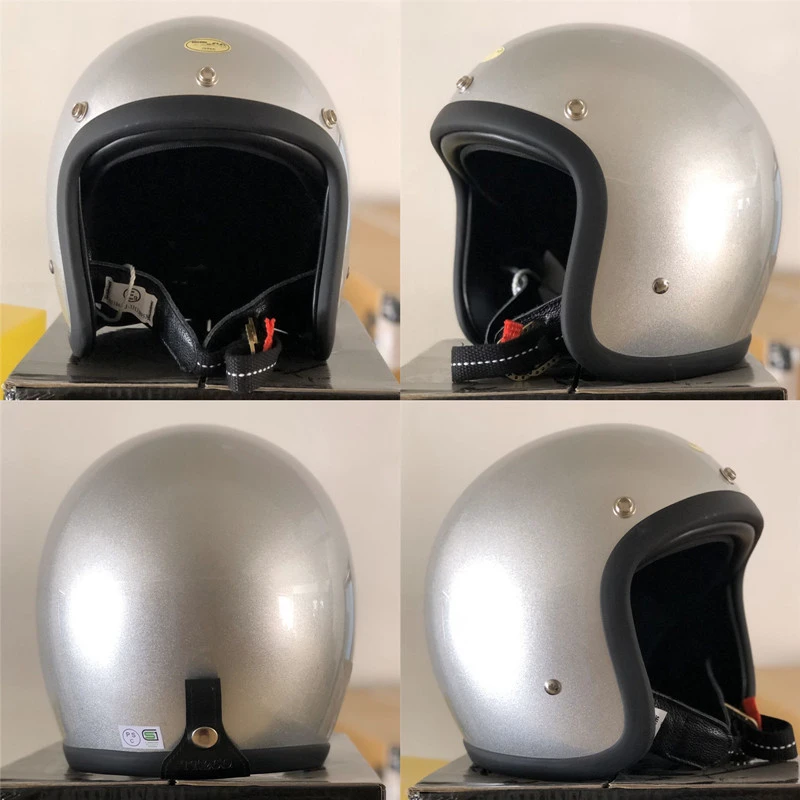 Japanese TT&CO High Quality Motorcycle Helmet Cafe Racer Style Open Face Helmet Retro Scooter Jet Motorbike Riding Capacete