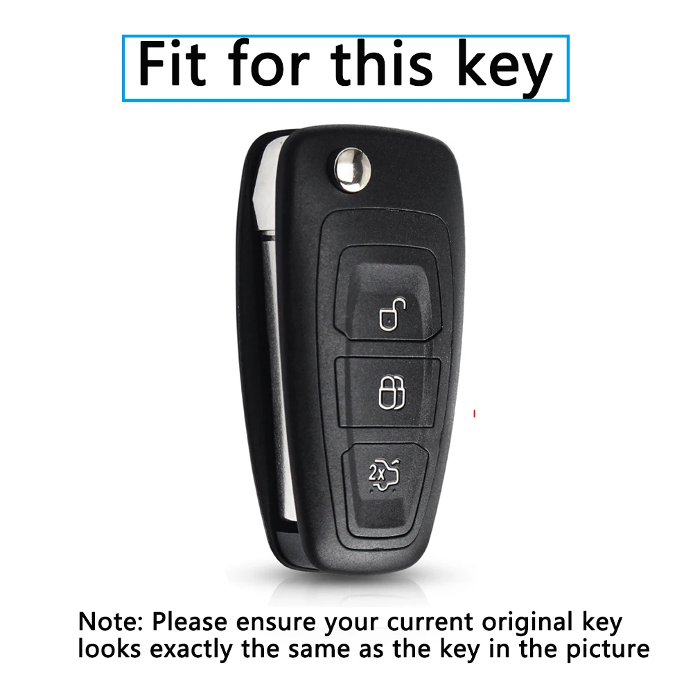 Чехол для ключей из натуральной кожи для Ford Fiesta Focus Mendeo titanium 2011-2013 Автомобильный Дистанционный брелок без ключа защитный чехол для ключей