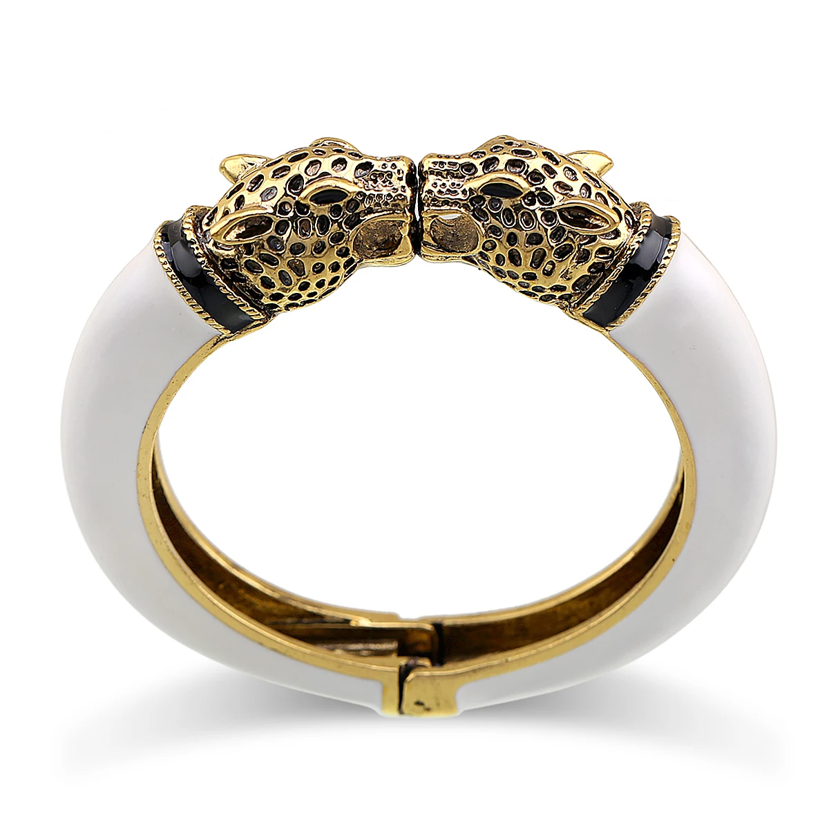 animal, cabeça de leopardo, bracelete vintage, antigo,