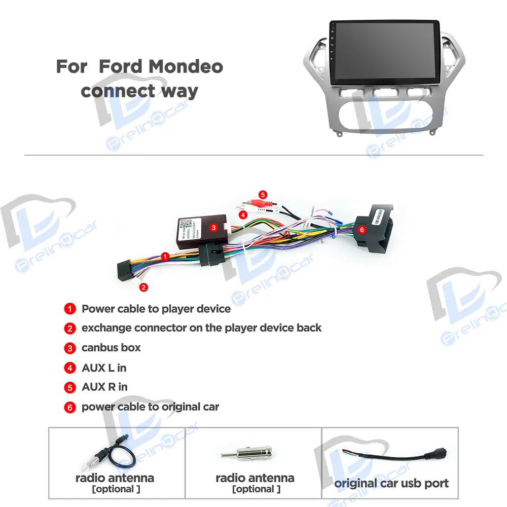 4G Lte Android 9,0 Автомобильный мультимедийный навигатор gps dvd-плеер для Ford Mondeo 2007-2010 лет ips экран радио