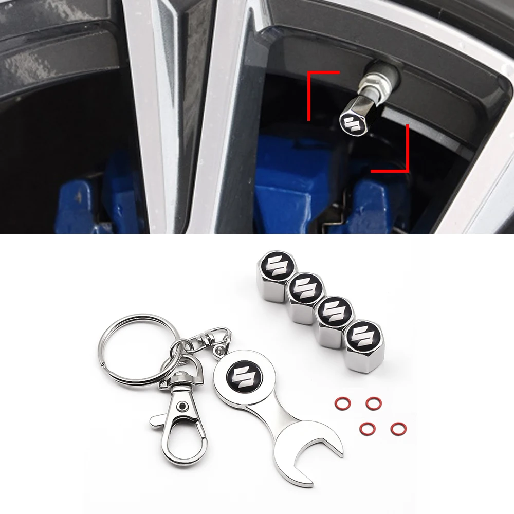 Tapa de válvula de neumático de rueda, insignia de coche, tapa polvo del neumático para Suzuki Vitara 4ta, 2015, 2016, 2017, 2018, etc., accesorios de estilo de coche, 4 Uds.