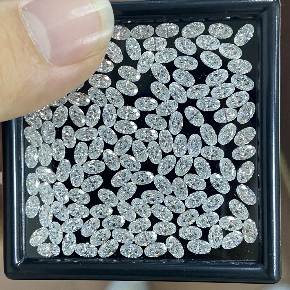 Meisidian 4*6mm D VVS1 Oval Cut 0.4 Carat White Moissanite Stone Loose Diamond Ring Making