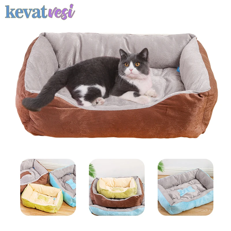 

Pet Bed Warm Winter Bone Dog Bed for Medium Dogs Soft Dog Sleeping Bed Washable Cat Bed Sofa Cat Nest Kennel Dog Accessories