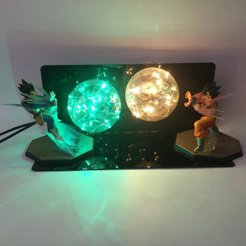 Двойной Dragon Ball Вегета Goku kamehameha лампы светодиодные Dragon Ball Z Led Электрический Ночной светильник Настольная лампа для Спальня Xmas игрушка в подарок