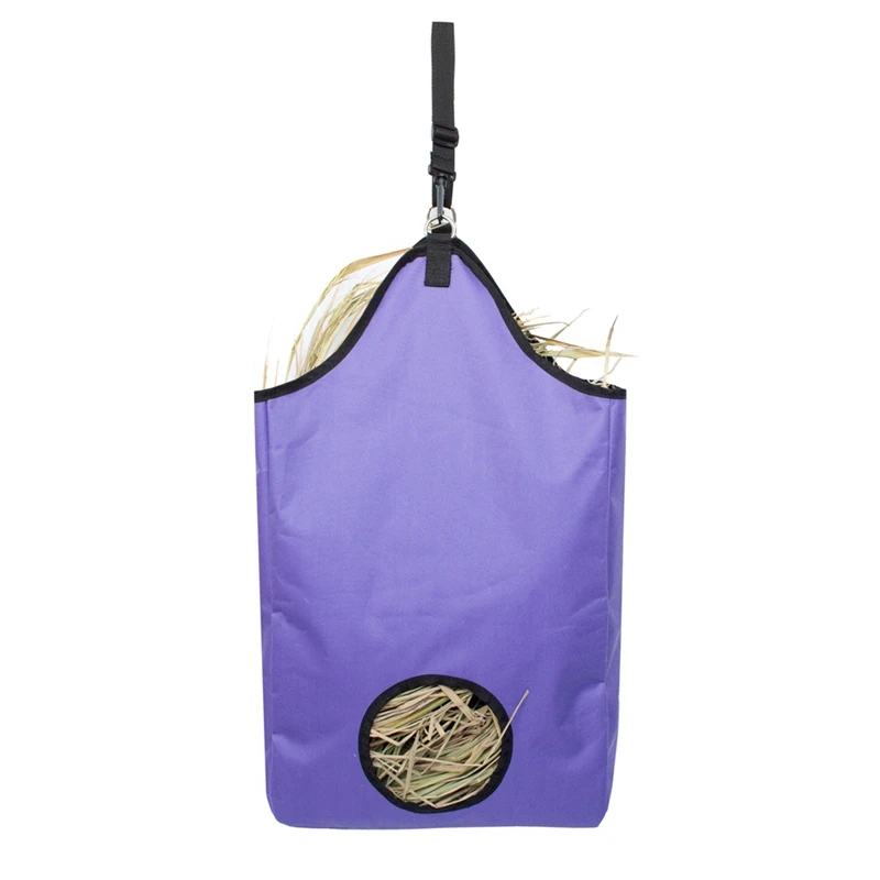Фиолетовый Large Capacity Horse Hay Storage Bag Horse feeder Hay Bag Oxford Cloth Horse Feeding Bags Storage Tote Portable Farm Supplies - Цвет: Фиолетовый