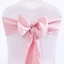 25 шт. 17x275 см ленты для стула Румяна Розовый Премиум Сатин крепежная створка стула бант Свадебная вечеринка банкет декоративный стул пояса