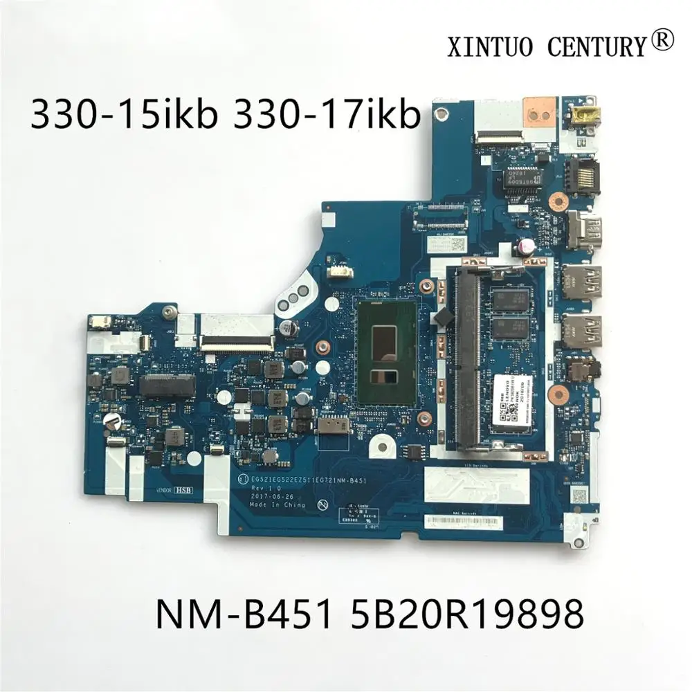 5B20R19898 для Lenovo ideapad 330-15ikb 330-17ikb Материнская плата ноутбука NM-B451 материнская с i3-8130u 4