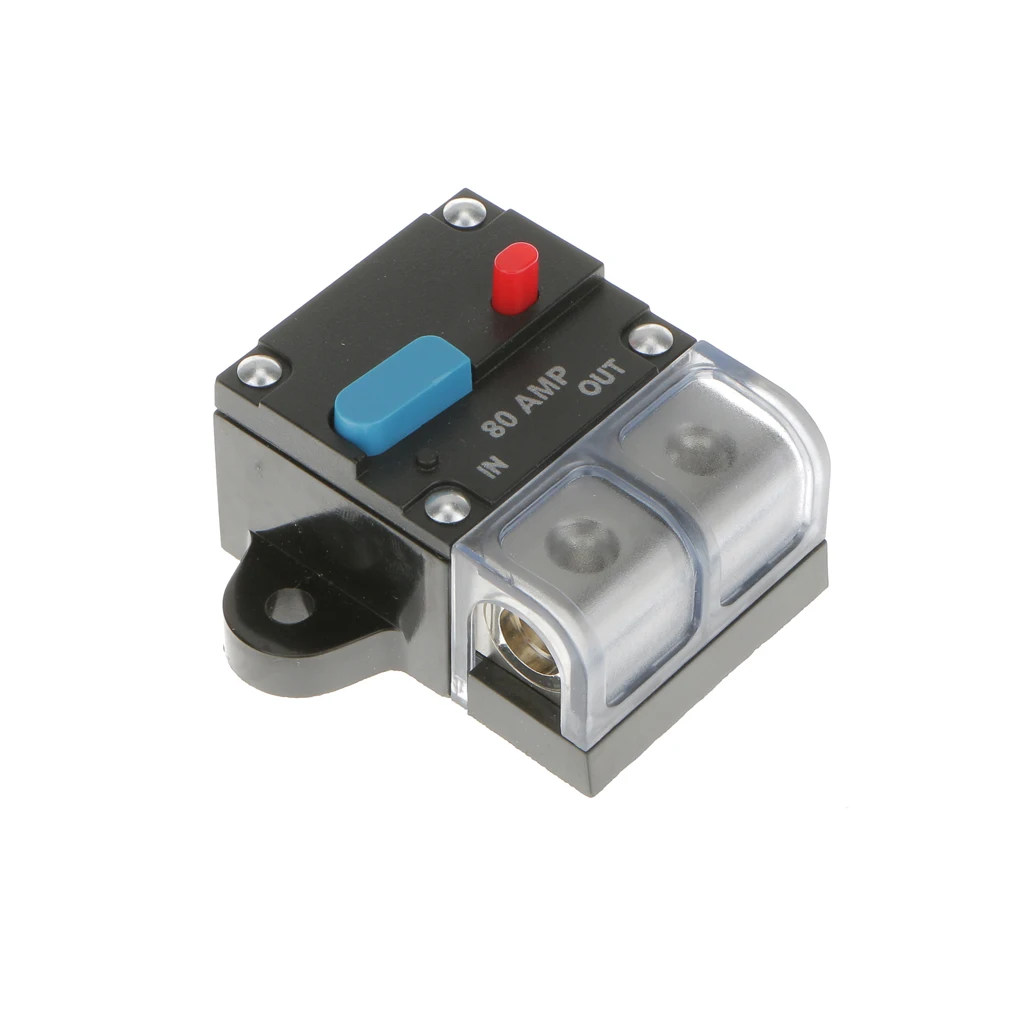 AUTO STEREO AUDIO 12V CIRCUIT SWITCH IN LINE FUSE SUITABLE FOR 4 WIRES OF PRESSURE GAUGE 80 AMP