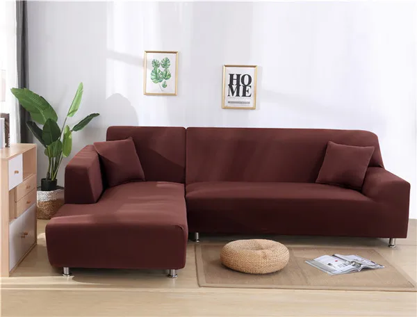 Эластичный чехол для дивана для гостиной, плотно обертывающийся, все включено, секционное упругое сиденье, чехлы для диванов, чехлы для кресел - Цвет: Light Coffee