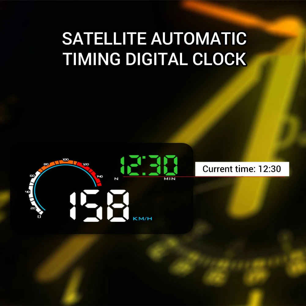 1000 Точек на дюйм светодиодный Q5 HUD 4,8 дюймов автомобилей HUD на лобовое стекло Дисплей OBD2 приборной панели проекционный Спидометр Скорость/вождении в состоянии усталости Предупреждение