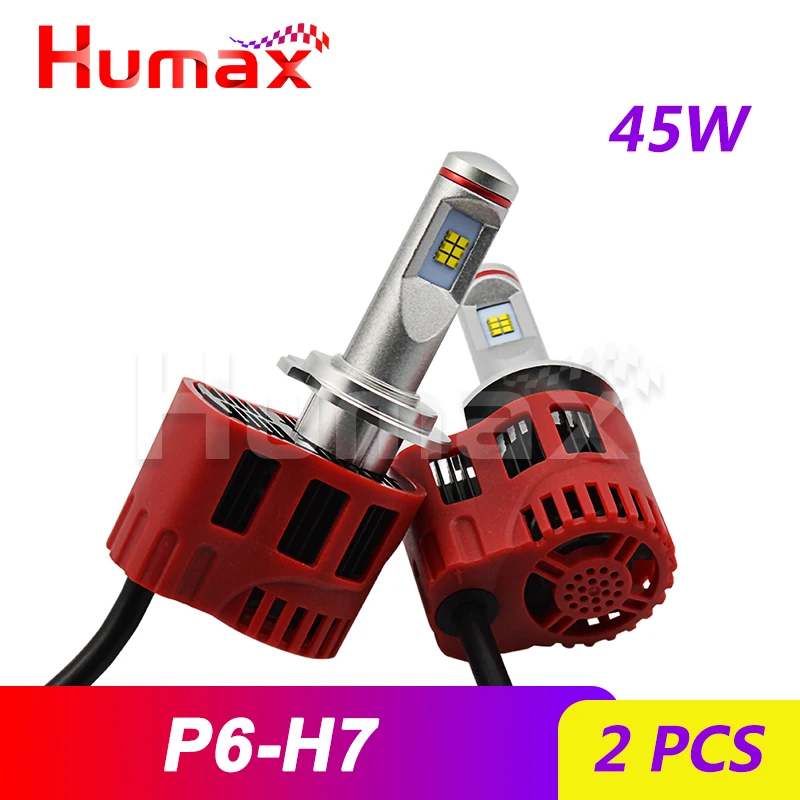 P6 2X H4 LED H11 H8 HB3 H7 H11 LED Auto Car Headlight 45W High Low Beam Bulb Automobile Lamp Light bulbs - Название цвета: H7