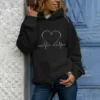 Harajuku Heart Print Hoodies Women Oversized Long Sleeve Pullover Tops Autumn Casual Female Hooded Sweatshirt Sudaderas#fs 1