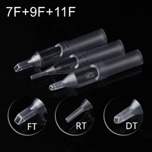 150 шт, высококачественные серые одноразовые наконечники для татуировки, стерильные насадки для татуировки, наконечники 7F/9F/11F, наконечники для татуировки, Иглы для татуировки