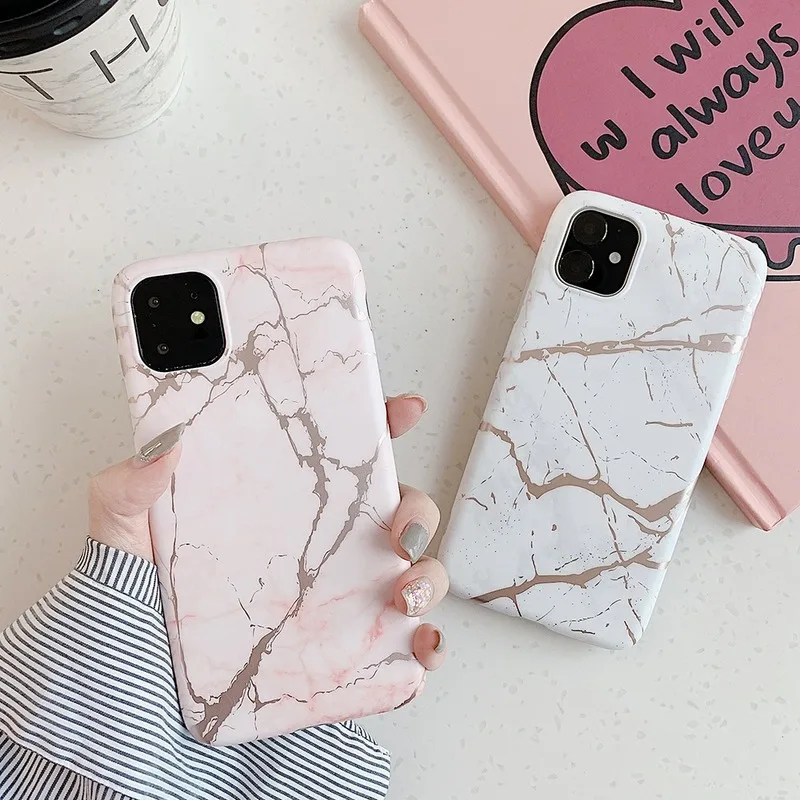 Модный мрамор с эффектом трещин чехол для телефона IPhone11 Pro задняя крышка мягкий IMD