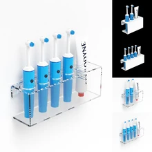 Настенная электрическая зубная щетка и держатель зубной пасты Органайзер для ванной акриловый держатель для 3/4 зубной пасты 3