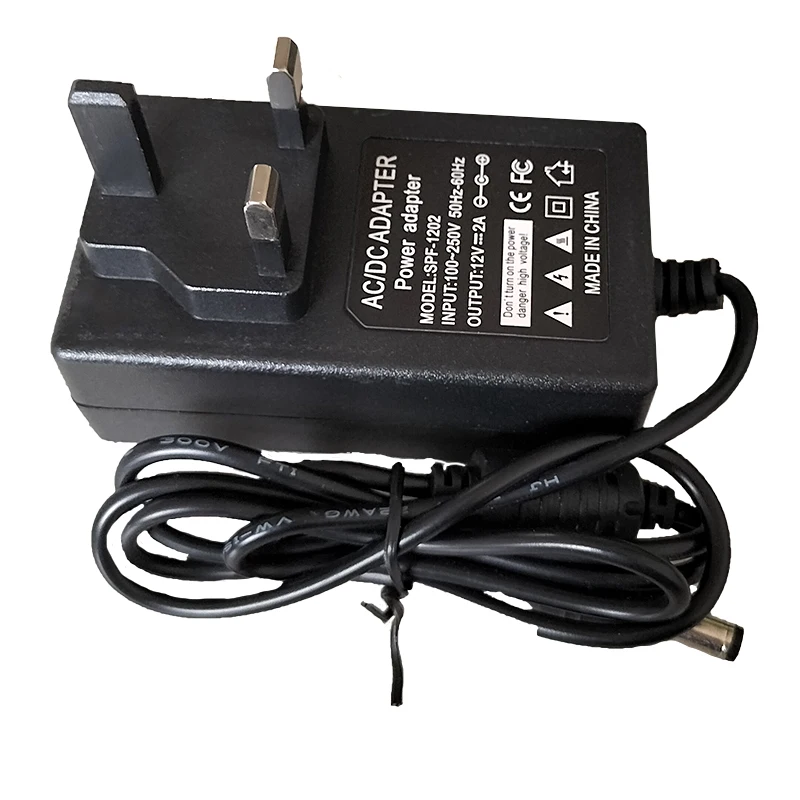 Manufacturer's direct selling 12V British standard adapter AC / DC adapter power adapter 100 ~ 250V 50Hz-60Hz 12v 2a 220v 50hz 60hz high voltage adjustable frequency converter lab programmable 115v 400hz variable frequency ac power supply