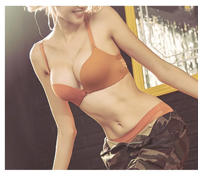 CINOON New Fashion Wireless Front Closure Bras For Women Sexy Lingerie Comfort Push Up Bra Adjusted Seamless Backless Bralette (3)