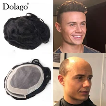 Для мужчин накладки из искусственных волос 8X" прекрасно подойдет как для повседневной носки, так центр с поли периметр волосы швейцарские кружева Для мужчин накладки из искусственных волос Repace Для мужчин t волос протезирование шелковая основа Dolago