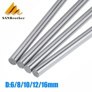 

2pcs 6mm 8mm 10mm 12mm 16mm 8 400mm linear shaft 3d printer parts 8mm 400mm Cylinder Chrome Plated Liner Rods axis