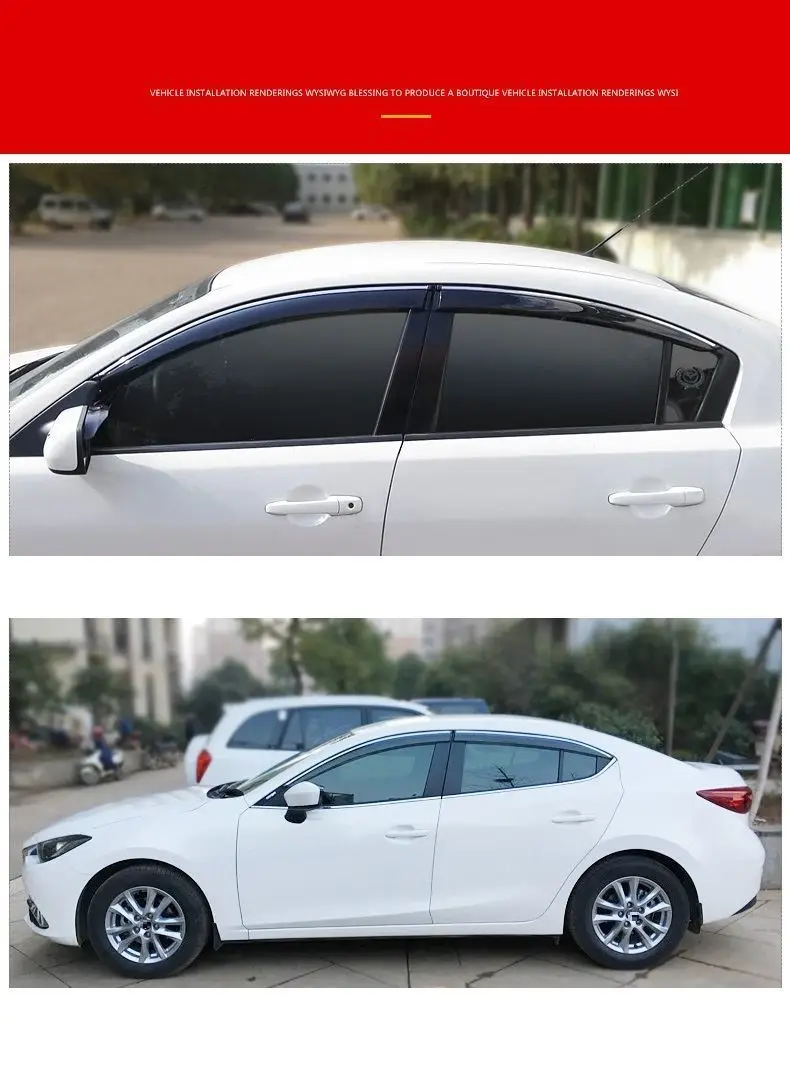 Аксессуары для укладки автомобиля против Дождя Авто Модернизированный Внешний протектор автомобилей Windows козырек для Mazda 6 8 Atenza CX-4 CX-5