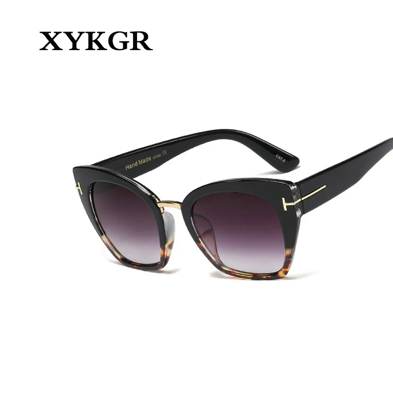 XYKGR тренд, новые модные квадратные солнцезащитные очки, женские очки, женские брендовые дизайнерские солнечные очки в черной оправе, UV400, градиентные линзы