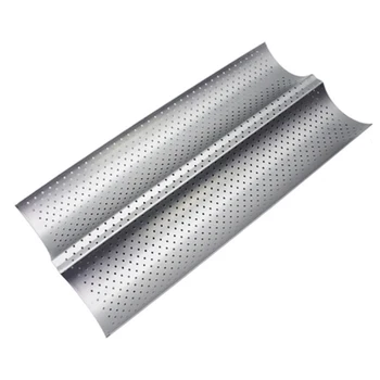 

Food Grade Carbon Steel 2 Groove Wave French Bread Baking Tray For Baguette Bake Mold Pan
