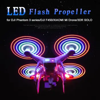 

1 Pair LED Flash Propeller Blades for DJI Phantom 3 F450 Mi Drone 3DR SOLO FKU66
