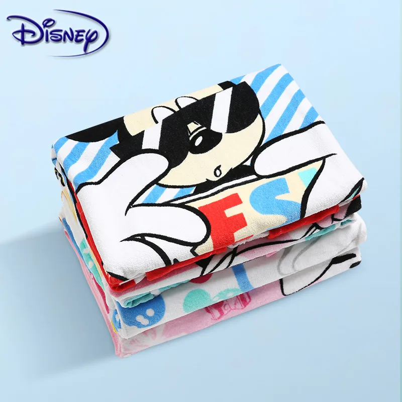Disney Микки хлопок банное полотенце с капюшоном Пряжка плащ детское хлопковое
