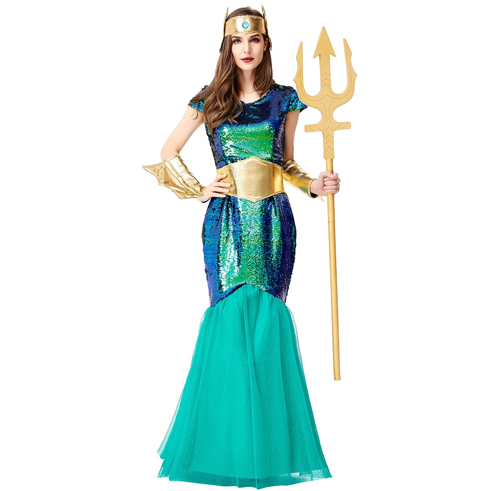Umorden Disfraz de sirena mujer adulta, disfraz de Reina, sirena de mar, fantasía, Halloween, Purim, Mardi Gras|Trajes de festividades| - AliExpress