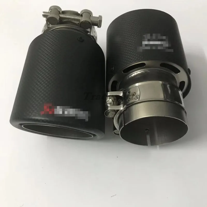 2 шт. Akrapovic гладкое переплетение углеродная выхлопная система глушитель обычный