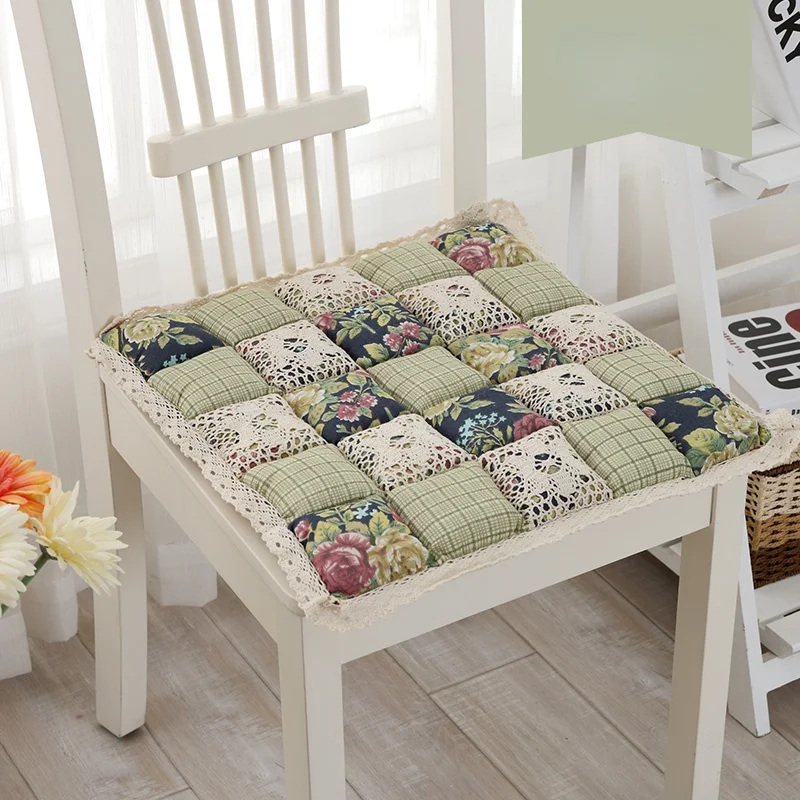 Flower Style Square Cotton Seat Cushion