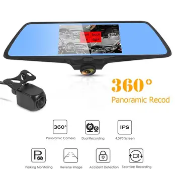 

Hot Sale Rear View Camera Classic Delicate L502 Panoramic View Car Rearview Mirror Dashcam with Rear View Camera+16GB TF
