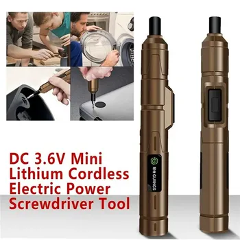 

DC 3.6V 1300mAh Mini Cordless Power Screw Driver Lithium Cordless Electric Screwdriver Tool With 10Pcs Drill Bits